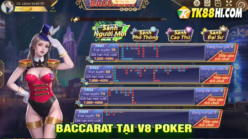 Baccarat tại V8 Poker