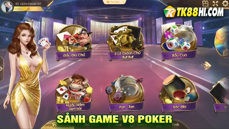 Sảnh game V8 Poker